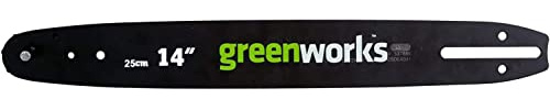 Greenworks Barra guía original para motosierra (barra de repuesto de 25 cm adecuada para las motosierras GD40TCS de la serie 40V )