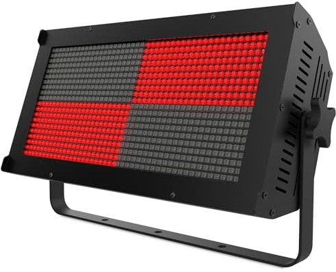 Audibax Thunder 250 RGB - Lumières LED Stroboscopiques - Dispositif de Cartographie de Pixels avec Effets RGB - Stroboscope avec RDM, Teinture et de Scintillement - 8 modes DMX - 8 Blocs de Lumière