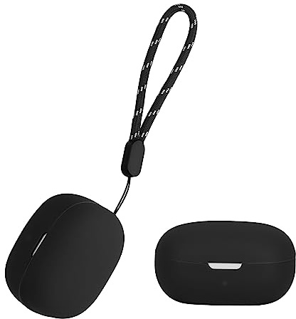 kwmobile Schutzhülle für Anker Soundcore P20i Hülle - TPU Silikon Case für Kopfhörer Ladecase - stoßfestes Cover mit Karabiner - Schwarz