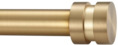 30,5–50,8 cm kurze, verstellbare Gardinenstangen, warm, gold, 2,5 cm Durchmesser, robuste Seiten-Gardinenstangen-Set mit Aluminium-Endstücken für Fenster, Türen, Vorhänge