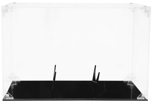 Happyyami Vitrine Transparente pour Ballon de Rugby - Boîte de Présentation en Acrylique Amovible avec Support pour Collection de Football Présentoir Antipoussière