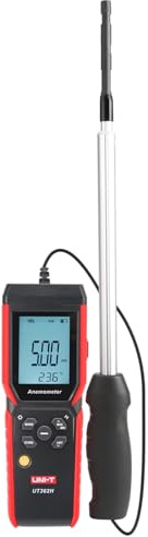 UNI-T UT362H - Anémomètre numérique à fil chaud haute sensibilité - Mesure anémomètre - Pour conduits de ventilation - Mesure du débit d'air