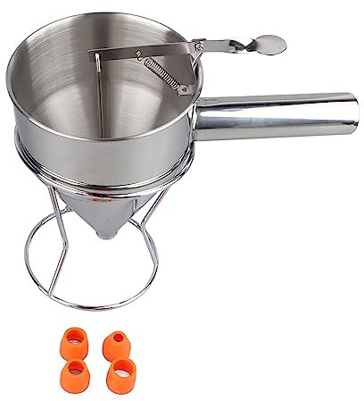 Distributeur de Pâte à Crêpes, Distributeur de Gâteaux en Entonnoir, Fermeture Ergonomique, Retour élastique Automatique pour Produits de Boulangerie