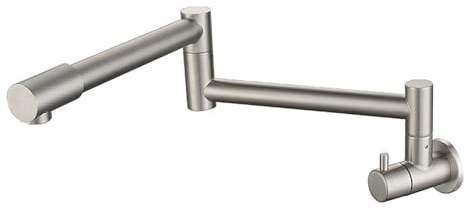 YWJFSA Robinet Cuisine Retractable, Mitigeur Mural Cuisine, Simple Brossé À Froid