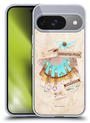 Head Case Designs sous Licence Officielle Harry Potter Quidditch Pitch Deathly Hallows XXI Coque en Gel [Qualité Militaire] Compatible avec Google Pixel 9 / Pixel 9 Pro Et Compatible avec MagSafe
