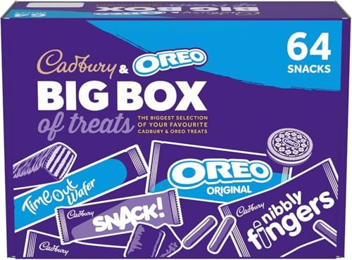Cadbury & OREO Big Box of Treats, 64 Assorted Chocolates 1618 g (Pack of 1)