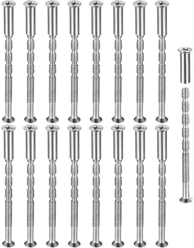 TPZORJX 12 Piezas M3x60mm Tornillos de Manija de Puerta, Tornillos de Conexión y Fijación para Tiradores de Puerta, para Escudos, Manija de Puerta, Gabinete, Cajones,Muebles