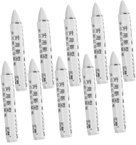 Amosfun Crayón para Neumáticos Marcador de 10 Piezas Amarillo Fácil de Usar Adecuado para Neumáticos de Automóviles Bicicletas y Motocicletas