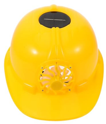 TOPBATHY Ventilatore Solare Sicurezza Per Lavori Edili All Aperto Cappello Protettivo d Aria Costante Per Mantenere Fresco e Prevenire Surriscaldamento