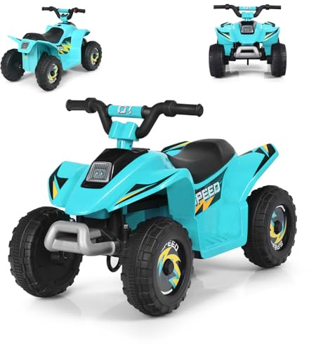 SOARS Voiture Electrique Enfant, Quad Electrique Enfants ATV 6V, Marche Avant/Arrière, Siège Ergonomique, Roues Antidérapantes, Chargeur Inclus, Charge 30 KG, pour Garçon & Fille 3 Ans + (Bleu)