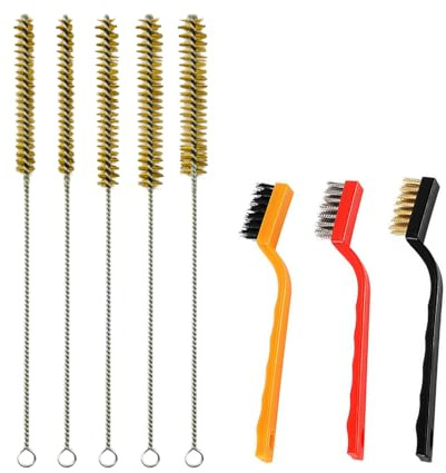 8 Piezas De Cepillo De Limpieza De Alambre De Cobre Y 3 Piezas De Cepillo De Estufa, Cepillo De Limpieza De Tuberías, Cepillo De Espacio, Cepillo De Limpieza Multifunción.