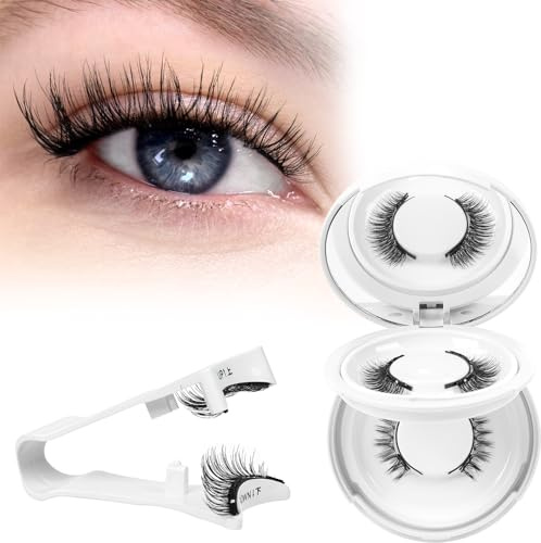 2 pairs Magnetic-Eyelashes with Applicator, Higu clace Magnetic-Lashes No Glue or Eyeliner Needed, Reusable Eye Lash Kit Natural Look, False Eyelash Easy to Wear and Remove(STYLE AN2)