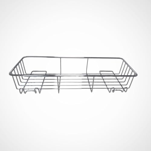 COMERCIAL CANDELA FELPUDOS Y ALFOMBRAS Estantería Multiusos Gris Metal de Acero Inoxidable 304, 350x125x60 mm, Soporte Adhesivo sin Taladro, Ideal para Baño y Cocina