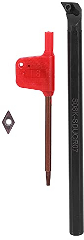 Garosa CNC Lathe Tool Bar DCMT0702 Insert Blade Metal Lather Turning Tool Holder Boring Bars Replacement Cutters for Stainless Steel Processing Semi Finishing