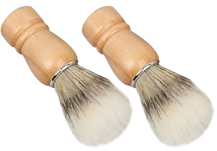 Weenwill Brocha de Afeitar,2 PCS Brocha de Afeitar para Hombre,Brochas Tradicionales para Afeitado Húmedo con Abundante Espuma,Brochas de Cerdas,Ideal para Jabón,Crema y Espuma de Afeitar