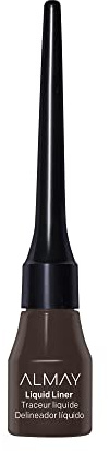 Almay Liquid Eyeliner, Waterproof, Fade-Proof Eye Makeup, Easy-to-Apply Liner Brush (Packaging May Vary), 222 Brown