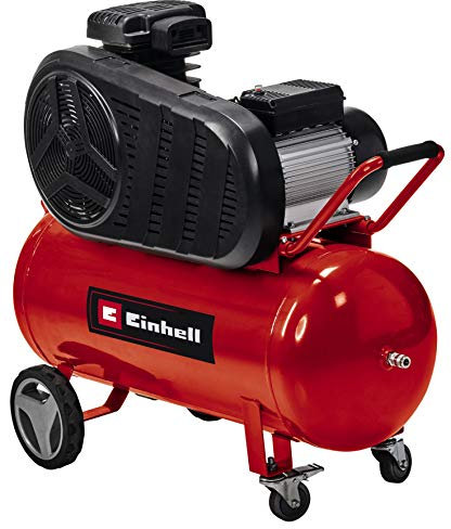 Einhell Kompressor TE-AC 430/90/10 (3000 W., max. 10 bar, 90 l-Tank, 430 l/min Ansaugleistung, Motordrehzahl 2850 min^-1, Druckminderer, ölfrei)