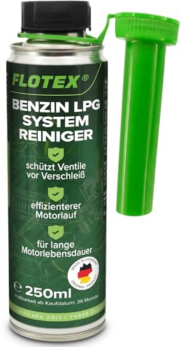 Flotex® Benzin LPG Systemreiniger 1x 250ml | Motorsystemreiniger reinigt zuverlässig das Verbrennungssystem | Motorreiniger Additiv schützt Ventile vor Verschleiß | Made in Germany