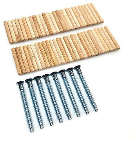 ReplacementScrews Hardware Kit Compatible with IKEA KALLAX 4 x 4 Shelf Unit 003.601.44 - All Screws (104321) and Dowels (101339)