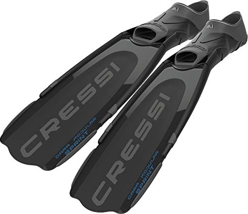 Vielseitige Flossen zum Tauchen, Schnorcheln, Freitauchen – Gara Modulares austauschbares Klingensystem – verstellbare volle Fußtasche – Gara Sprint: hergestellt in Italien von Cressi