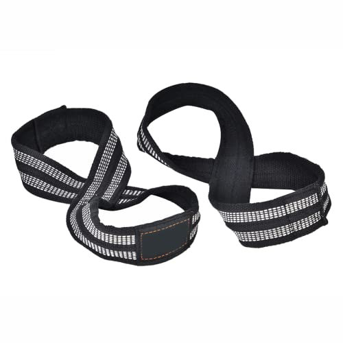 Entatial Powerlifting Handschlaufe, Deadlift Handschlaufe Feine Verarbeitung Weich und bequem zum Gewichtheben zum Training für Fitness zum Muskeltraining(S-Code)