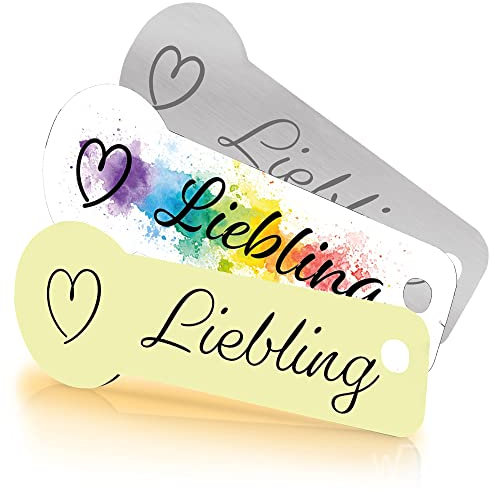 Einkaufswagenlöser „Liebling“ (3 Stück) – funktionaler Schlüsselanhänger mit Einkaufswagenchip – Schlüsselanhänger Einkaufschip mit 1 Jahr Fundservice – 100% sicher