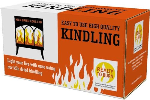 Premium Kiln Dried Kindling Wood/ 1 Box of Easy to Use Natural Firelighters for Woodburning Stoves BBQ Open Fire Fireplaces Pizza Ovens