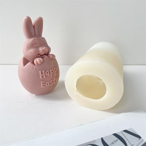 Easter Egg Bunny Silicone for Soap Making, Handcrafts 11.2x6x6.6cm