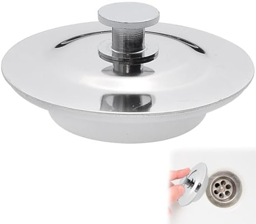 Dwzain Universal Bath Plug, 40-45mm Hole Stainless Steel Drain Plug Replacement,for Bathtub, Kitchen, Laundry Sink, Rv Sink Etc sink Drain Stopper