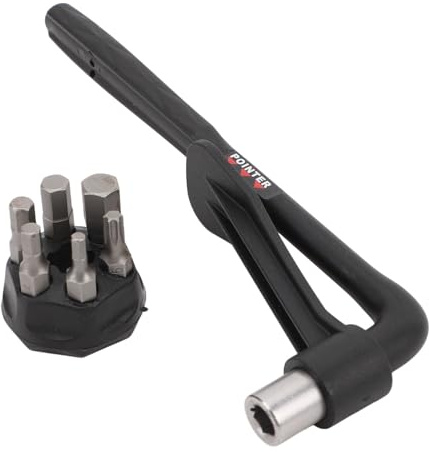 Alomejor Juego de Llave Dinamométrica para Bicicleta, Herramienta de Mantenimiento Portátil de Llave Dinamométrica para Bicicleta de 10N.M con Broca Hexagonal para Manillares y Tijas de