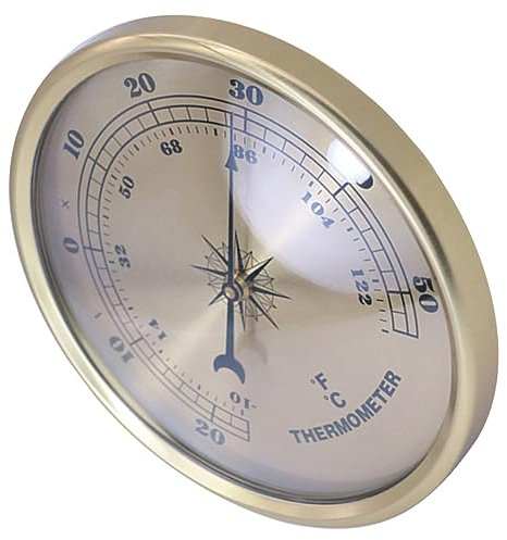 SOESFOUFU Runder Metall-thermometer Temperaturmessgerät Für Außenbereiche Präzise Digitale Temperaturanzeige Für Garten Und Terrasse Langlebig Und Installieren
