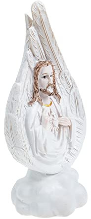 MUELODSIC Estatua De Jesús De Resina para Decoración Religiosa Adorno De Iglesia y Mesa Creativo y Detallado para Bautizos y Comuniones