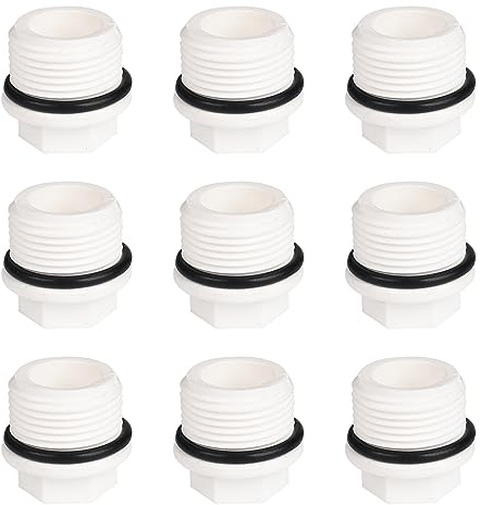 Tappo Filettato Maschio 9 Pezzi Tappo Filettato Maschio Plastica Tappo Terminale Per Tubo Filettato Maschio 3/4 Tappo Blocco Fissaggio Femmina Esagonale Con Rondelle Per Impianto Idraulico