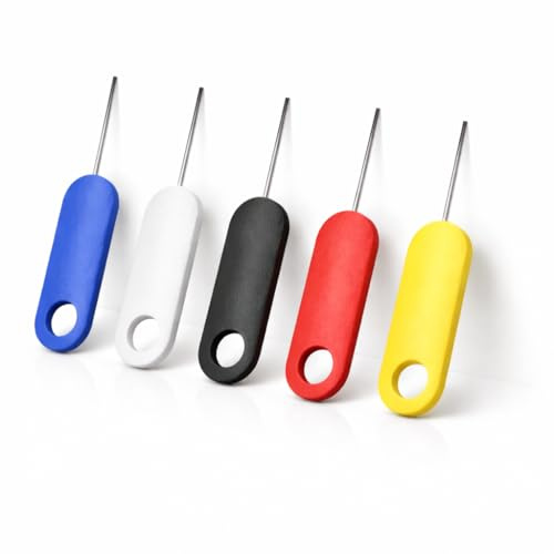MOBILE CRAFT GLOBAL SIM Ejector Tool Pin for iPhone & Samsung – SIM Card Removal Tool for Phone Repair & SIM Tray Replacement, Strong Metal SIM Opener, Multi-Color (Pack of 5) (5X MIX COLOUR)