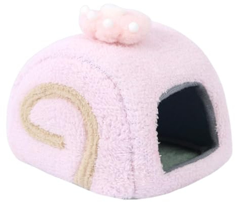 LRXFPIYF Cama cálida para hámster, cobaya, Mascota pequeña, Accesorios para casa, Nido para Dormir para Erizo, jerbo, enana, Rosa