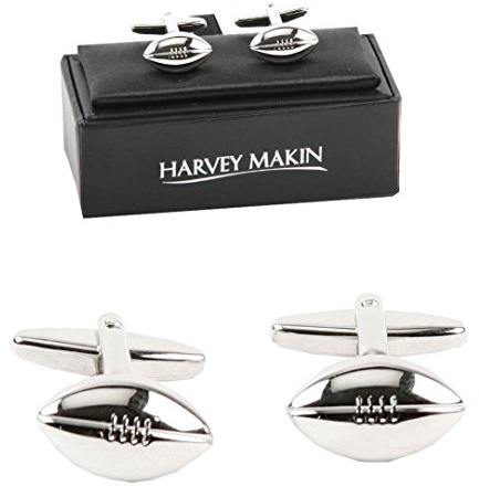 Harvey Makin CL218 Pair of Cufflinks - Rugby Ball