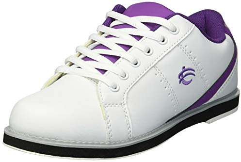 BSI Women's 460 Classic Bowling Shoe - Lightweight Shoes with Cushioned Support for Women, Purple & White, Size 8.5