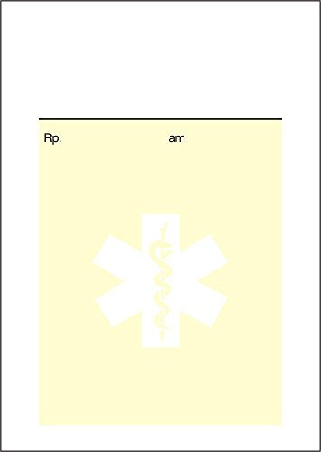 250 Privatrezepte Privatrezeptzettel lose für Ärzte und Heilpraktiker Format DIN A6, Caduceus, gelb pr102-4