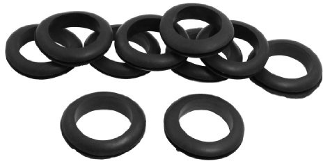 sourcing map Kabeldurchführung Draht Schutzhülle schwarz Gummi 35 mm Inner Dia doppelseitig Tülle