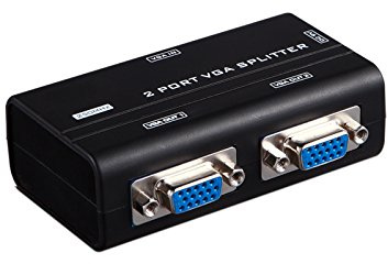Active VGA Duplicator Splitter 2 Ports Doppelverstärkermonitor HDB15 4182