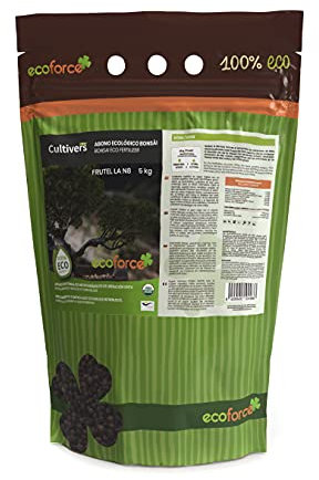 CULTIVERS Ökologische Bonsai-Dünger 5 Kg. Dünger aus 100% organischem und natürlichem Ursprung, Granulat mit langsamer und kontrollierter Freisetzung mit NPK 8-1-5+74% M.O. und Huminsäuren.