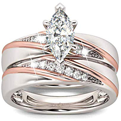Jeulia Wedding Rings Engagement Rings for Women Anniversary Promise Ring Bridal Sets 925 Sterling Silver with 1.6 ct Primary Stone+ 0.32 ct Side Stone