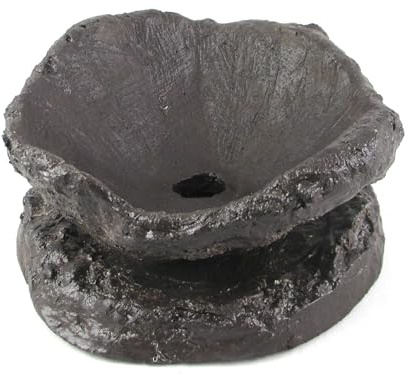generisch Bonsaischale + Untersetzer Bonsai Schale Bogenschale Pflanzschale rund anthrazit Ø 17 cm, Höhe 7 cm (25125)