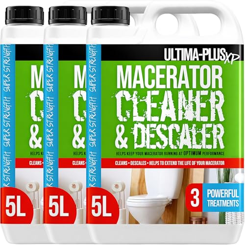 Ultima-Plus XP Toilet Macerator Cleaner and Descaler - Deeply Cleans Toilet Macerators and Removes Limescale - Compatible With All Saniflo Pump Units, Toilets & Urinals (15 Litres)