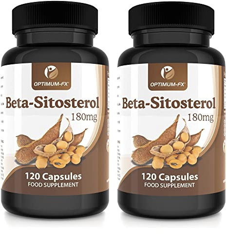 Beta Sitosterol 180mg from 400mg Plant Sterols Capsule High Strength Supplement – NOT Tablets or Powder – Contributes to Normal Blood Cholesterol 120 Vegan Caps 2 Months’ Supply