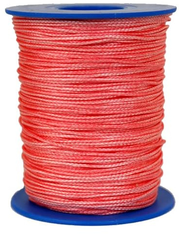 Dyneema Corde tressée en Dyneema Rouge 195 daN Diamètre 1 mm 100 m