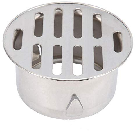 Sumidero de Suelo Redondo de 75mm, Desagüe Antibloqueo Extraíble con Clip Ajustable para Exterior, Rejilla de Drenaje para Terraza, Balcón y Jardín, Acero Inoxidable Resistente, Plata