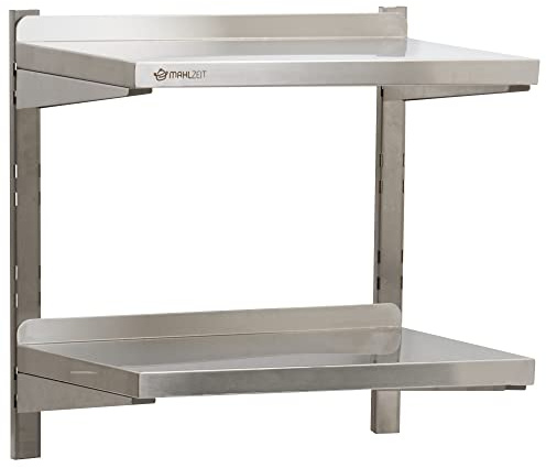 Mahlzeit Estantería de Pared de Acero Inoxidable | Estantes de Cocina | Estante de Pared para Cocina, Gastronomía, Baldas, Repisas