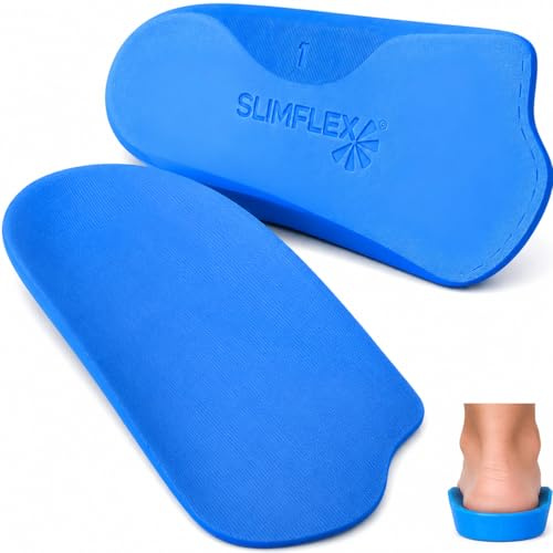 Slimflex Soporte de arco para fascitis plantar | Dureza media se adapta a la mayoría | Plantillas ortopédicas simples diseñadas para remediar pies planos, dolor de talón y dolor de arco | Recomendado