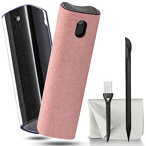walrfid 2Pcs Laptop Screen Monitor Cleaner Spray, Phone Touchscreen and Car Screen Cleaning Kit for Cell Phones, Tablet, PC, Computer, iPhone, iPad, MacBook Pro - Black and Pink…